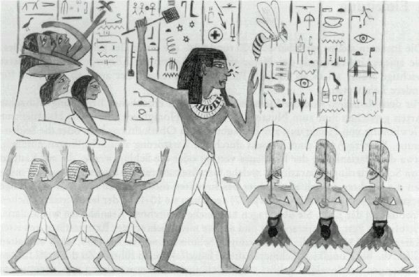 Abbildung 1: Der Tod von Pharao Menes (Verwendung auf dieser Website mit freundlicher Genehmigung der Elsevier GmbH / des Urban & Fischer Verlages - VIELEN DANK!)
